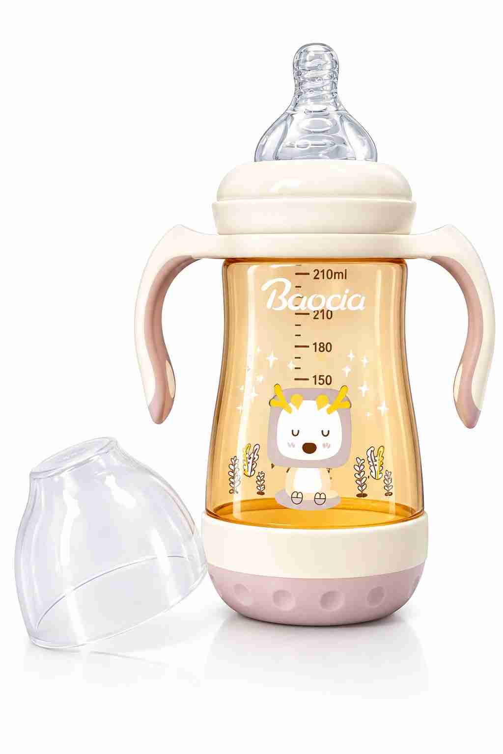 Premium PPSU Baby Feeding Bottle with Silicone Nipple – 210ml